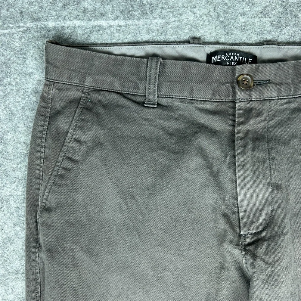 J Crew‎ Pants Mens 32x32 Dark Gray Athletic Fit Flex Stretch Performance Chino